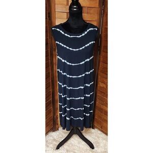 T&S by Thread & Supply Ladies Tie Dye Sleeveless Dress Size XL Vintage Black New